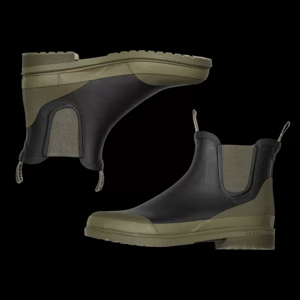 Chelsea Boots | Tretorn Black Green Rubber Offroad Chelsea Boots