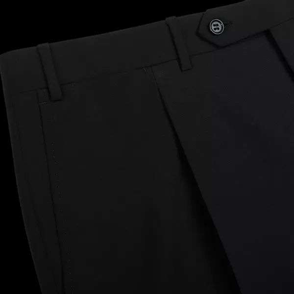 Trousers | Canali Black Tropical Wool Single Pleat Trousers