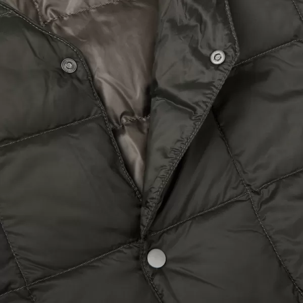Coats & Jackets | Taion Charcoal Grey Nylon Down Padded Jacket
