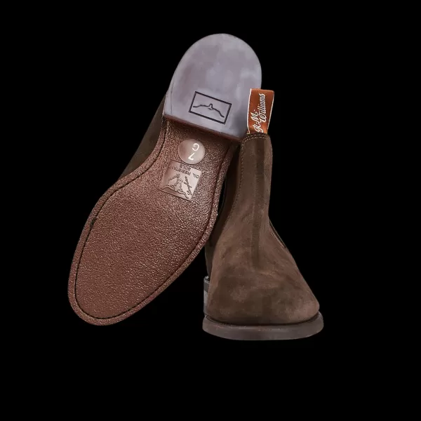 Chelsea Boots | R.M. Williams Chocolate Brown Suede Wentworth G Boots