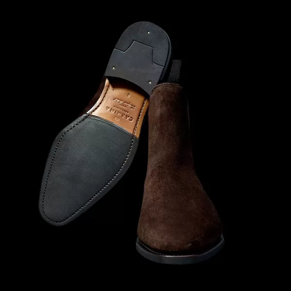 Chelsea Boots | Carmina Dark Brown Suede Simpson Chelsea Boots