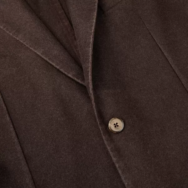 Blazers | L.B.M. 1911 Dark Brown Washed Wool Flannel Blazer