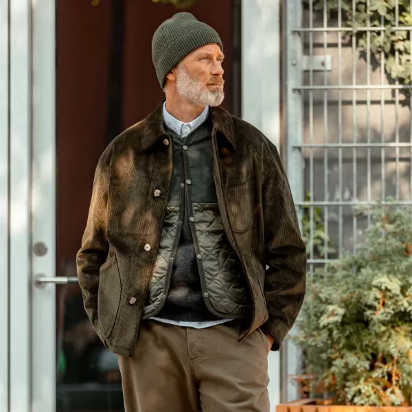 Coats & Jackets | De Bonne Facture Green Cotton Corduroy Maquignon Jacket