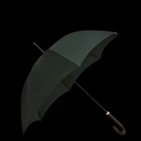Umbrellas | Fox Umbrellas Green Dark Hardwood Handle Umbrella