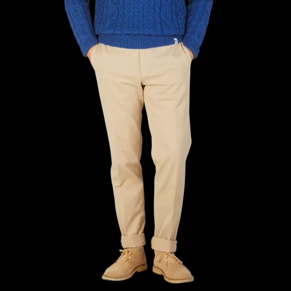 Trousers | Incotex Light Beige Cotton Stretch Comfort Chinos
