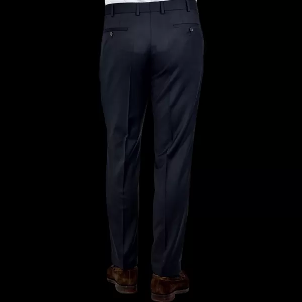 Trousers | Eduard Dressler Navy Super 110S Wool Jeff Suit Trousers