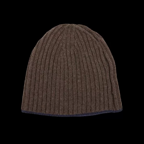 Beanies | William Lockie Porcupine Blackberry Cashmere Ribbed Short Beanie