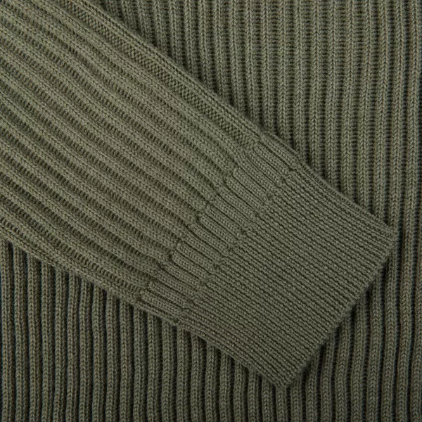 Knitwear | Zanone Sage Green Ribbed Wool Rollneck