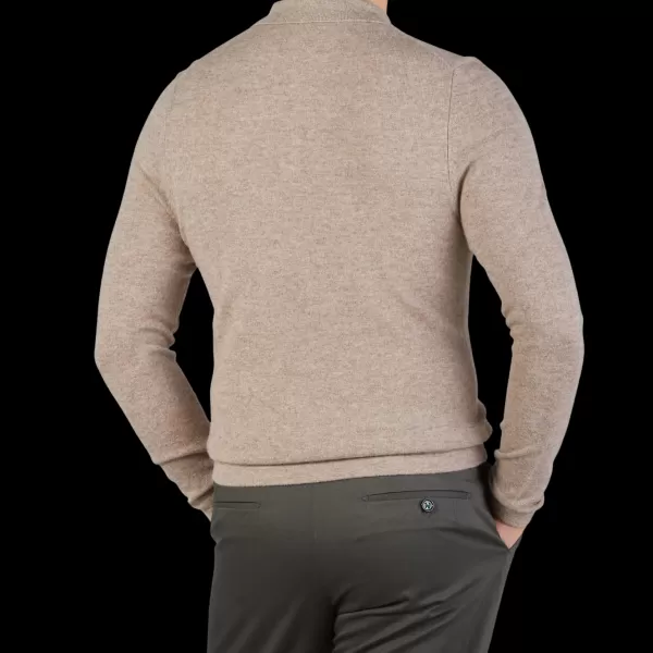 Shirts | Stenströms Taupe Beige Pure Cashmere Polo Shirt