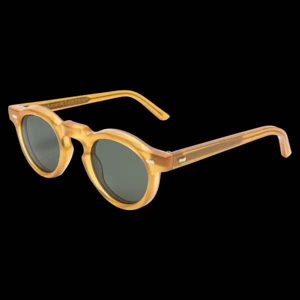 Sunglasses | The Bespoke Dudes Welt Yellow With Bottle Green Lenses 46Mm