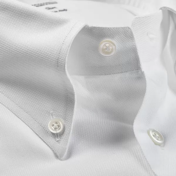 Shirts | Mazzarelli White Royal Oxford Button Down Slim Shirt